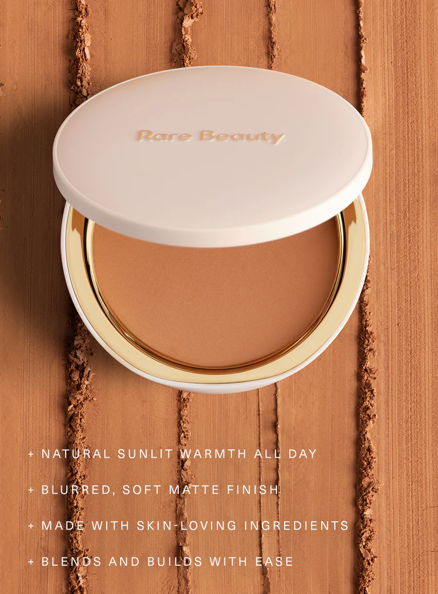 Ультрагладкая бронзирующая пудра с матовым финишем RARE BEAUTY WARM WISHES SOFT MATTE POWDER BRONZER SUMMER FEELS
