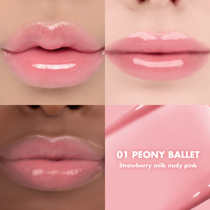 Стойкий блеск для эффекта стеклянных губ 01 PEONY BALLET