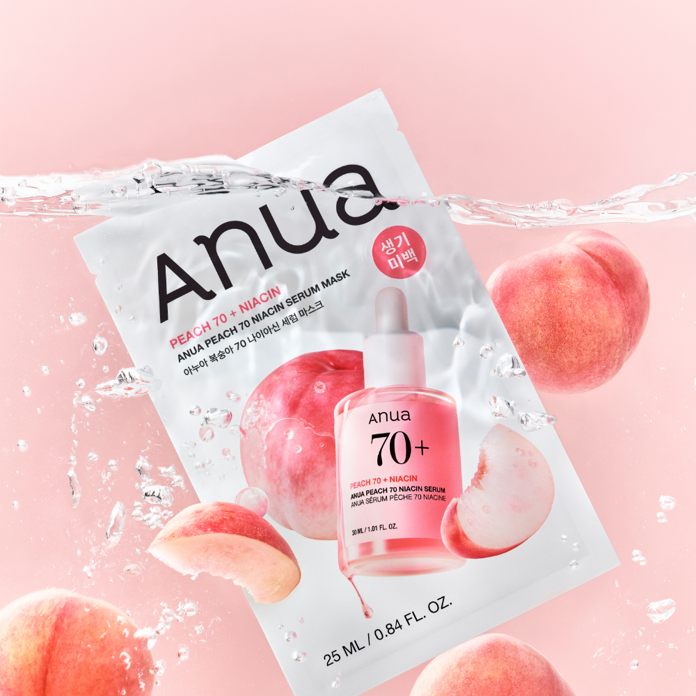 Увлажняющая и освежающая маска для лица ANUA PEACH 70+ NIACIN SERUM MASK