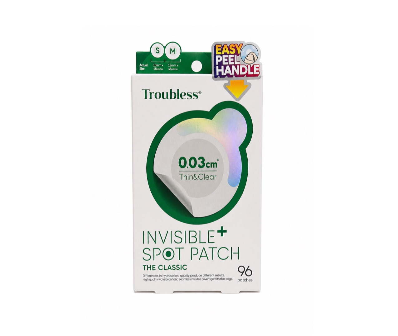 Точечные пластыри для лица от несовершенств Troubless Invisible Plus Spot Patch