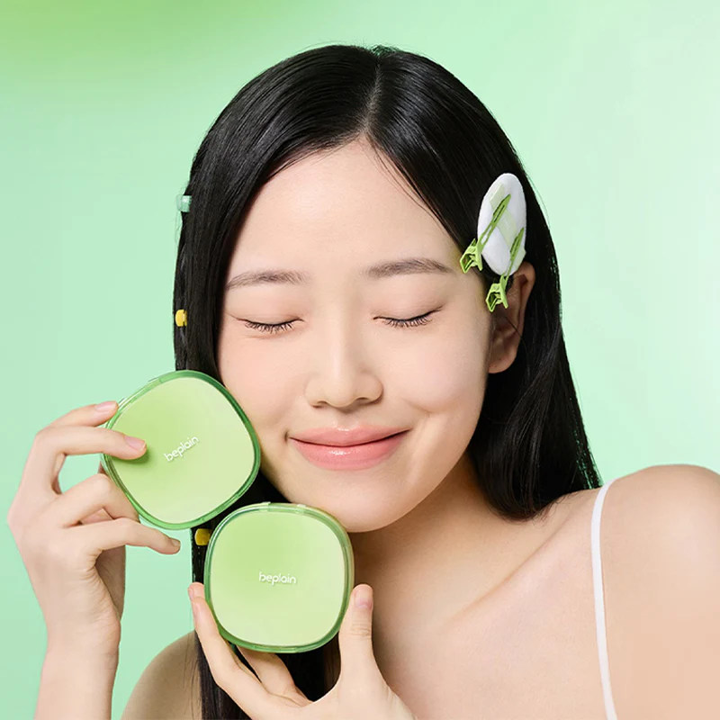 Компактная пудра BEPLAIN Mung Bean Cotton Fit Powder [SPF30/PA+++]