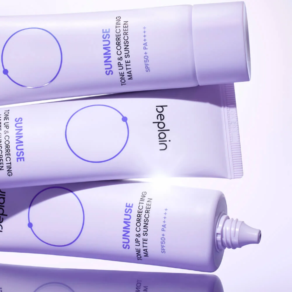 Корректирующий матовый санскрин beplain Sunmuse Tone Up & Correcting Sunscreen SPF50+ PA++++