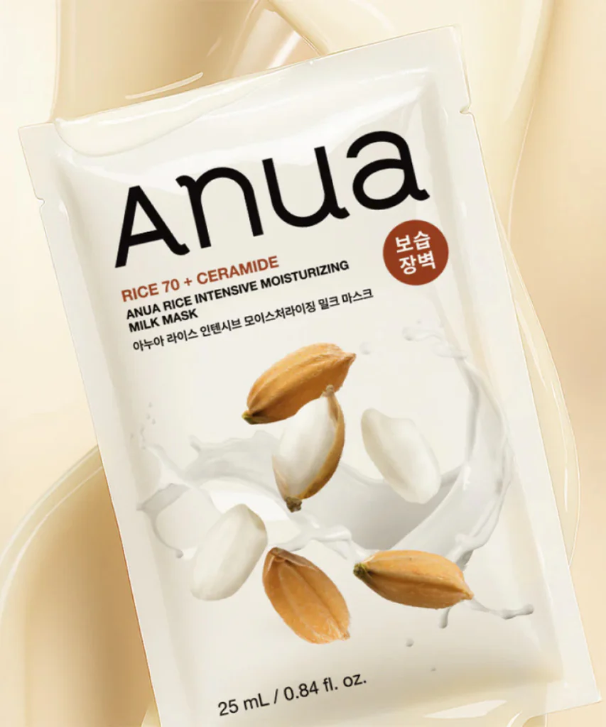 Интенсивная увлажняющая молочная маска  ANUA RICE 70+CERAMIDE MASK