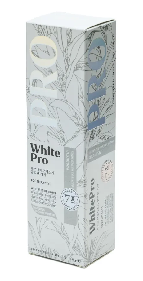 Зубная паста White Pro с пробиотиками и ароматом белой лилии 205г №1