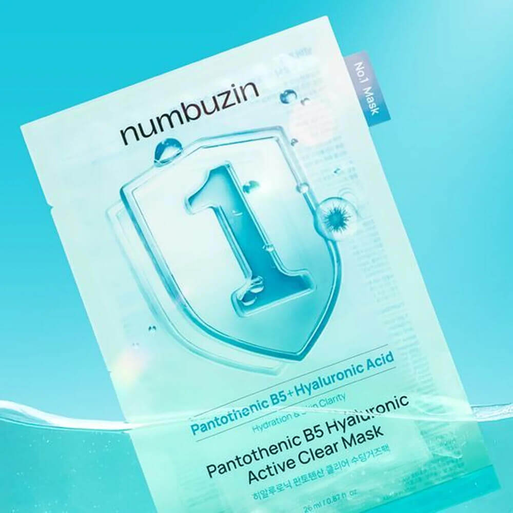 Тканевая маска против воспалений numbuzin No.1 Pantothenic B5 Hyaluronic Active Clear Mask