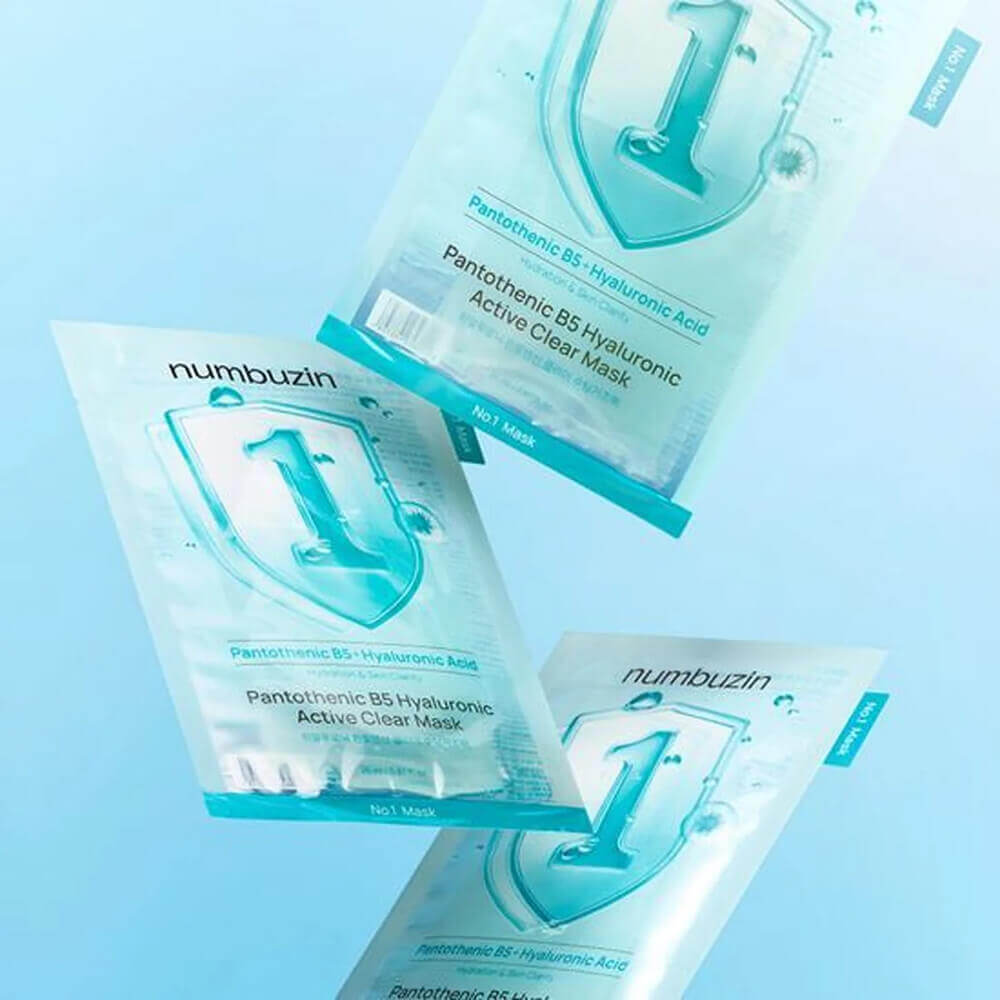 Тканевая маска против воспалений numbuzin No.1 Pantothenic B5 Hyaluronic Active Clear Mask