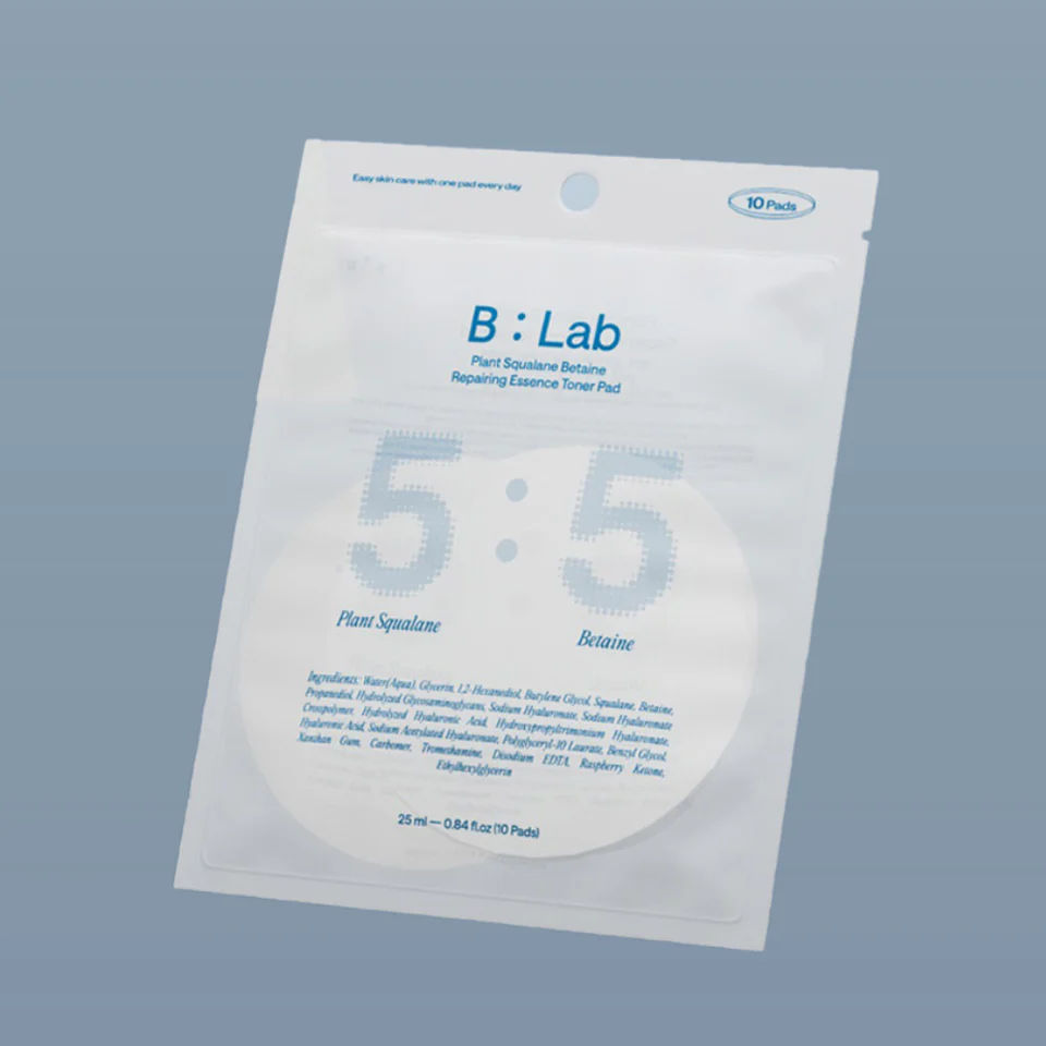 B:Lab 5:5 Plant Squalane Betaine Repairing Essence Toner Pad 10 шт.