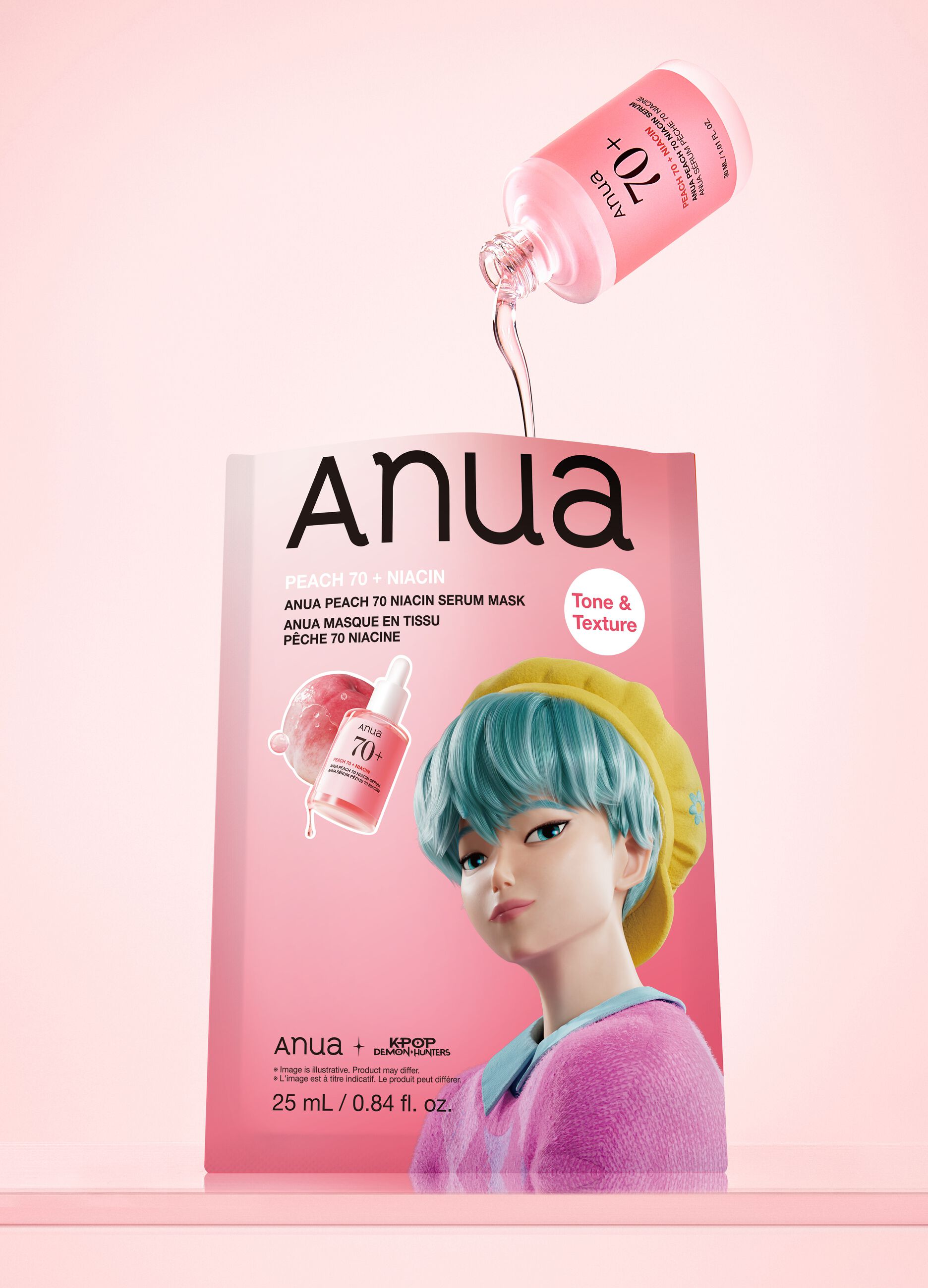 Тканевая  маска с ниацинамидом и персиком Anua Peach 70 Niacin Brightening Collagen Mask