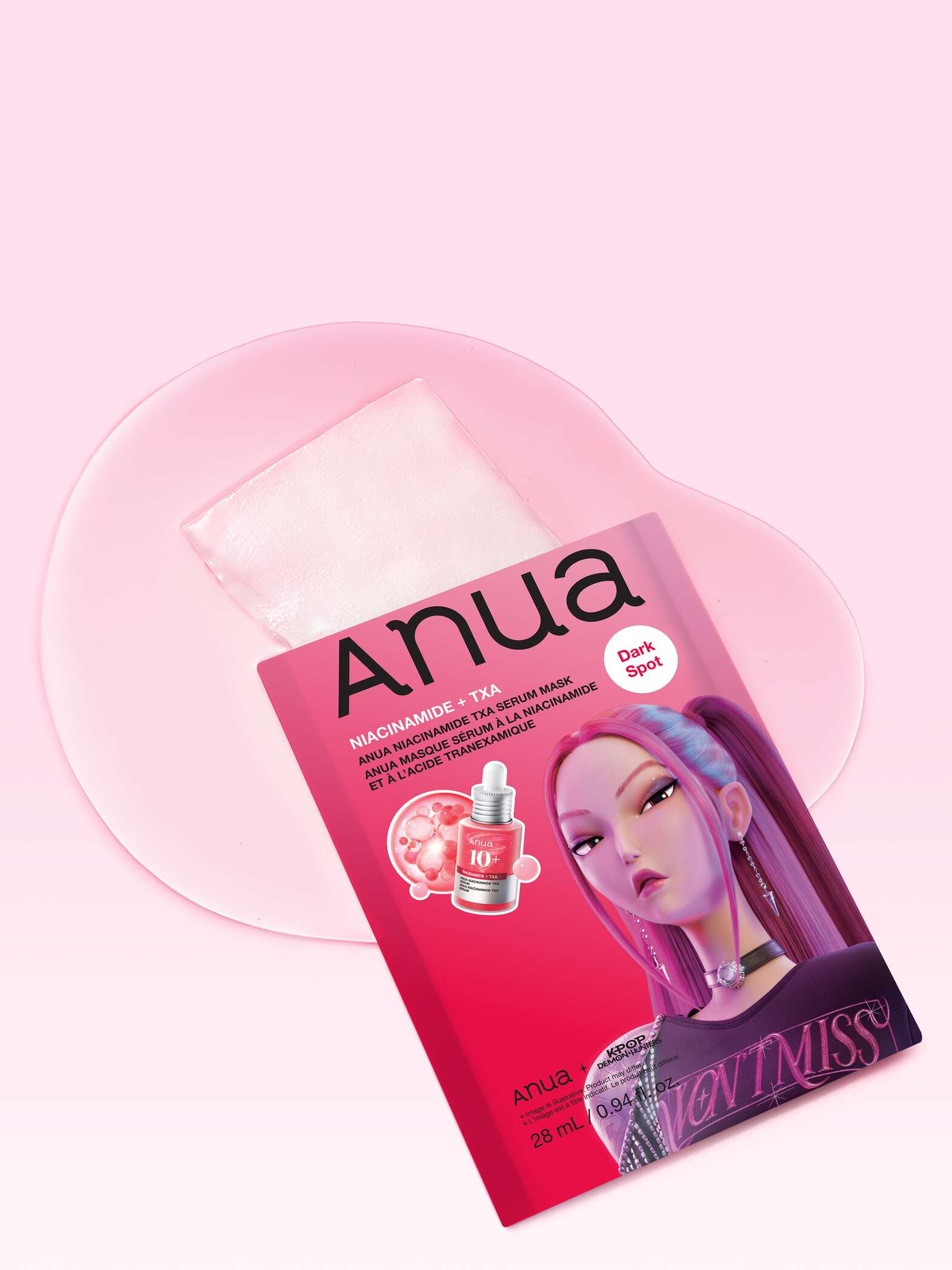 Осветляющая маска с ниацинамидом  Anua K-Pop Охотники на демонов 