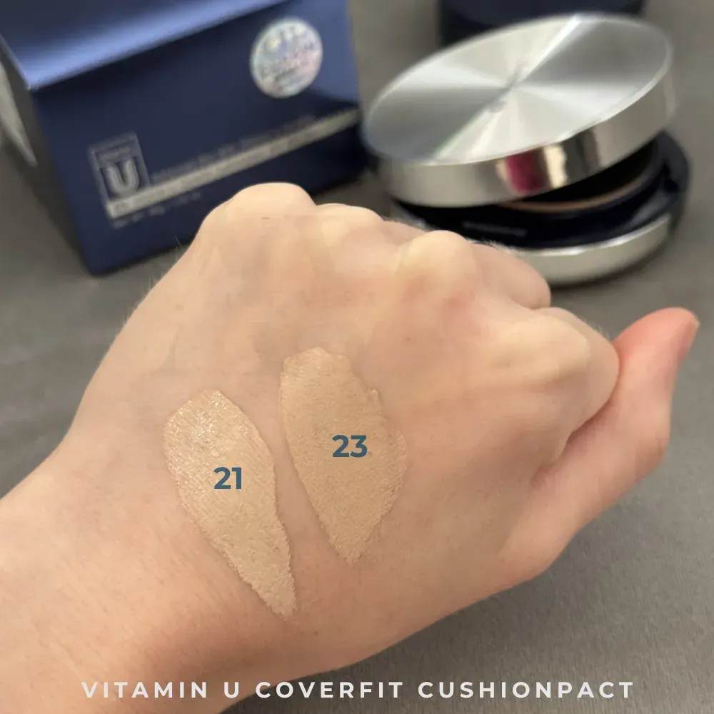 Кушон с витамином U и полинуклеотидами CU SKIN Vitamin U Coverfit Cushionpact No.23 со сменным блоком SPF 50+ PA+++ 15 г + 