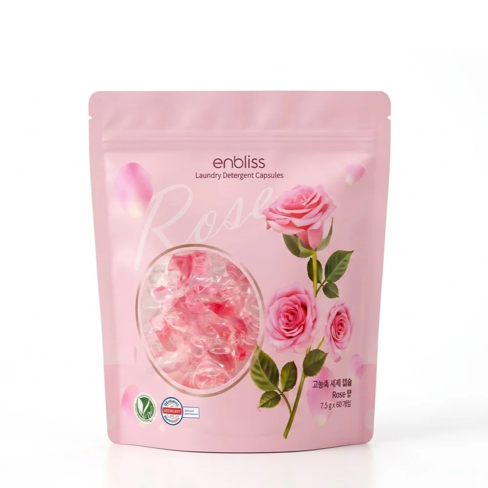 Средство для стирки в капсулах Enbliss Capsule Laundry Detergent Rose Роза 60 шт* 7,5 гр