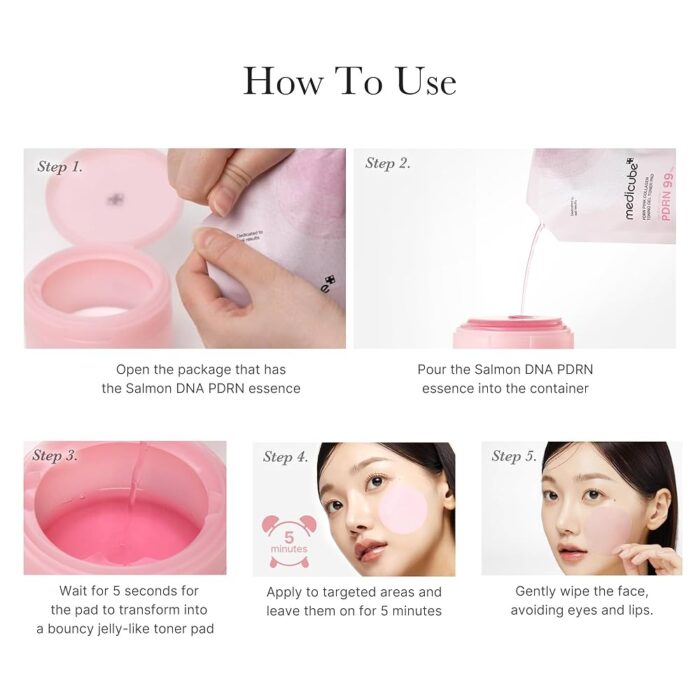 Гелевые тонер-пэды с ПДРН и коллагеном medicube PDRN Pink Collagen Toning Gel Toner Pad