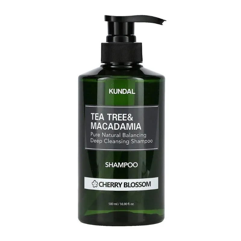 Шампунь для жирной кожи головы KundalTea tree&macadamia, cherry blossom