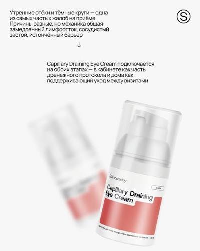 Крем-гель для кожи вокруг глаз с дренажным эффектом Skinosophy Capillary draining eye cream 30мл