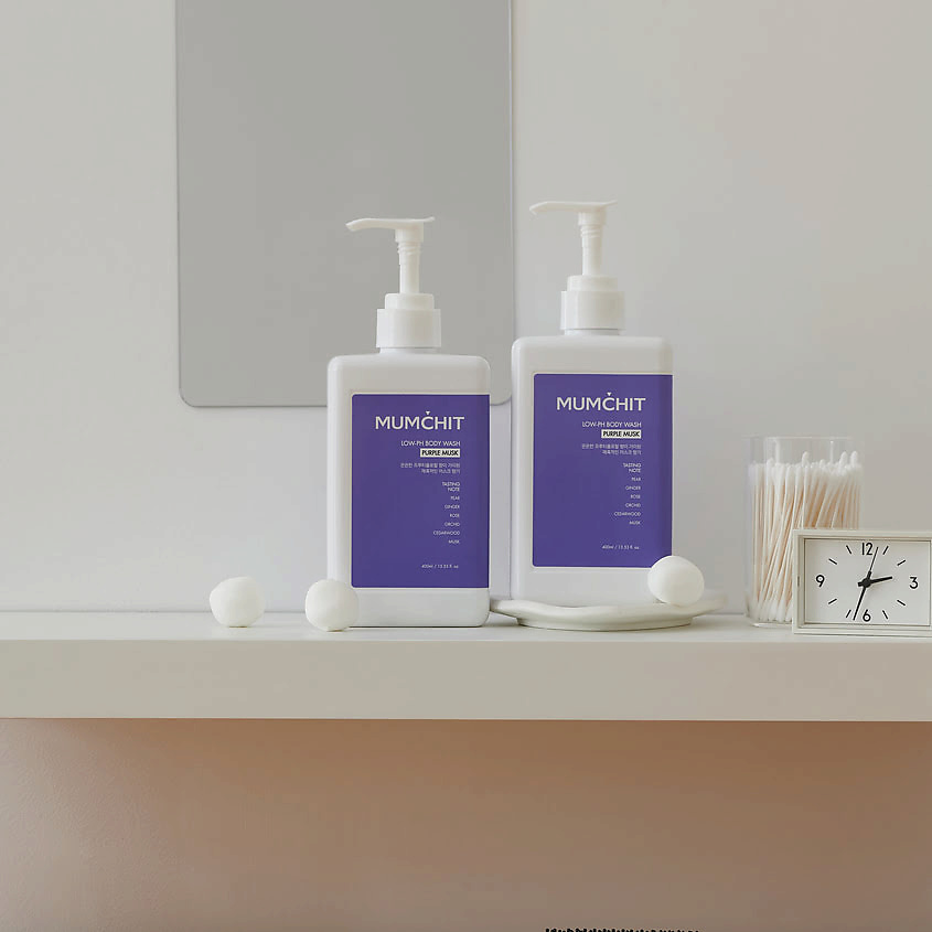Гель для душа с низким pH MUMCHIT LOW-PH BODY WASH PURPLE MUSK, 400 мл