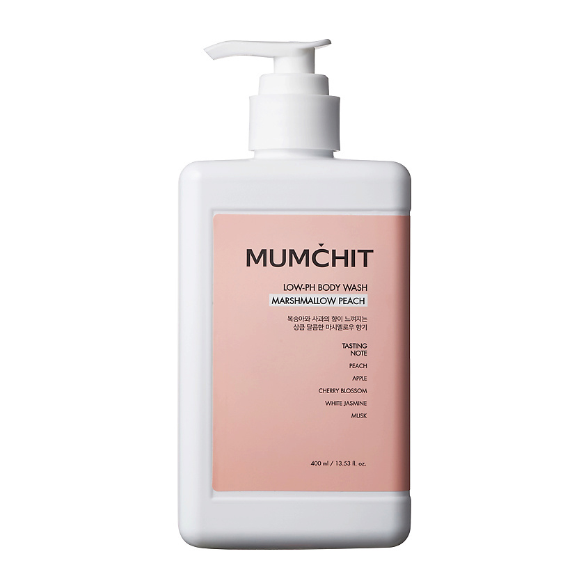 Гель для душа с низким pH MUMCHIT LOW BODE WASH PEACH, 400 мл