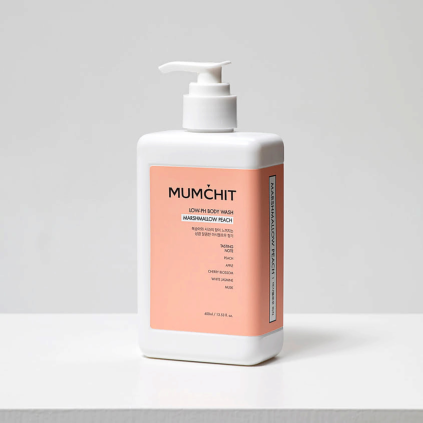 Гель для душа с низким pH MUMCHIT LOW BODE WASH PEACH, 400 мл