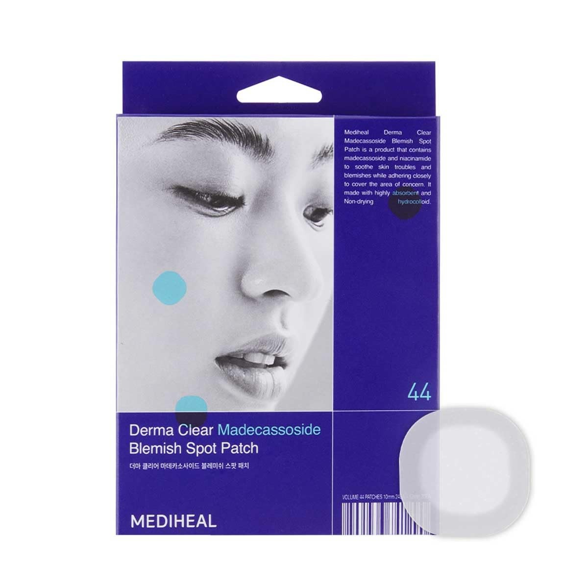  Противовоспалительные локальные патчи от прыщей Mediheal  Derma Clear Madecassoside Blemish Spot Patch