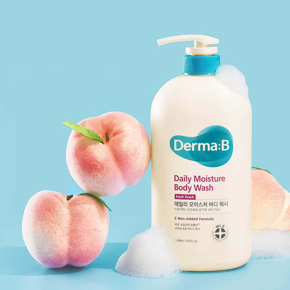Ламеллярный гель для душа DERMA:B DAILY MOIST BODY WASH FRESH PEACH
